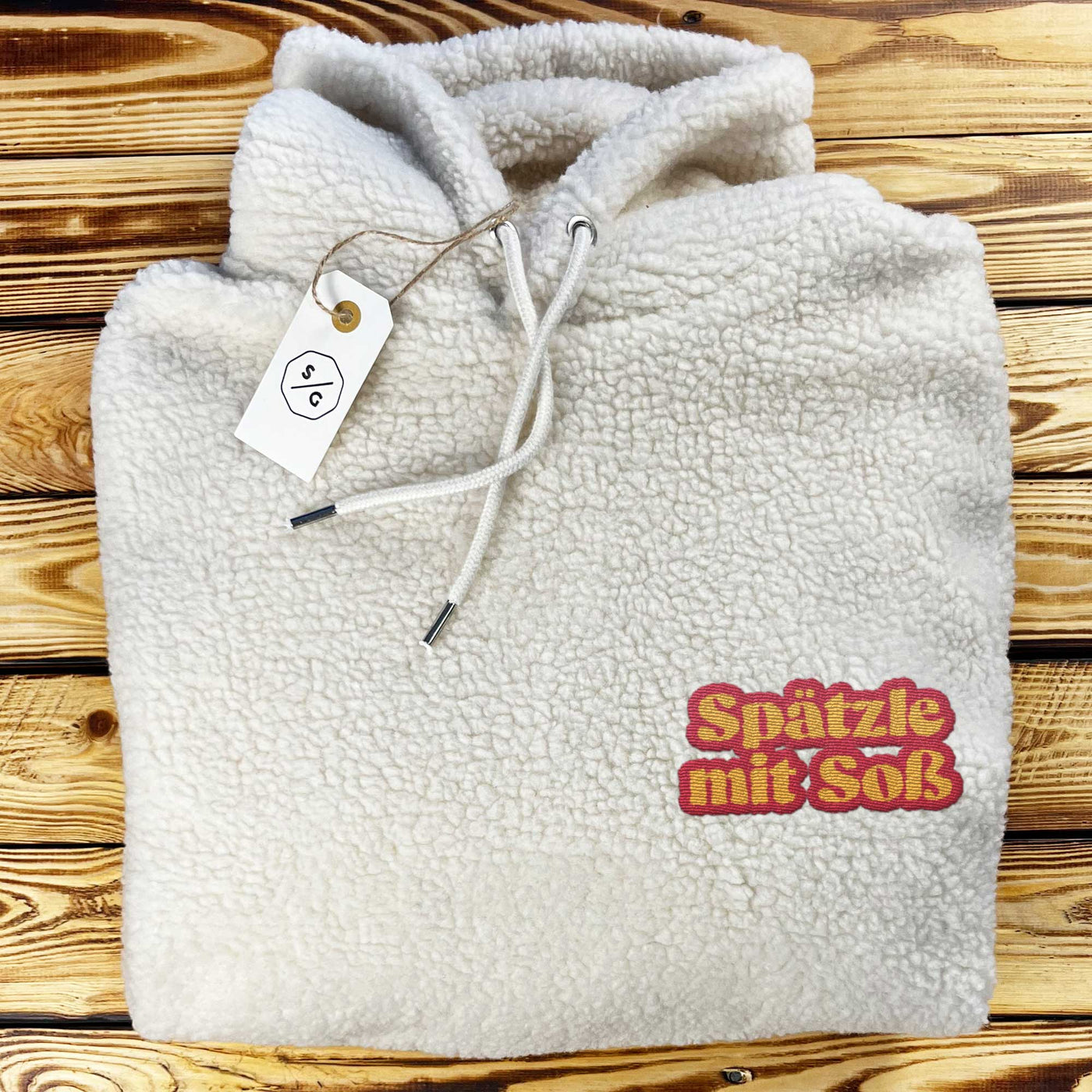 EMBROIDERED SHERPA HOODIE • SPÄTZLE MIT SOSS