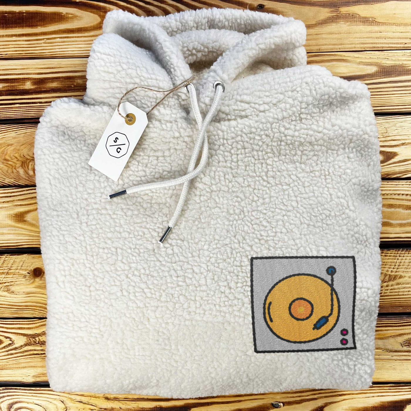 BESTICKTER SHERPA HOODIE • TURNTABLE SKETCH COLOR