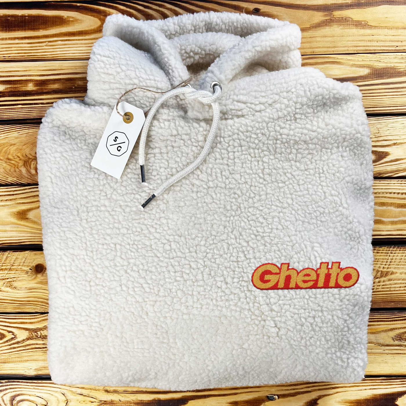 BESTICKTER SHERPA HOODIE • GHETTO