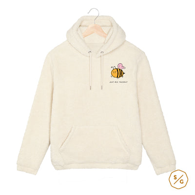 BESTICKTER SHERPA HOODIE • JUST BEE YOURSELF