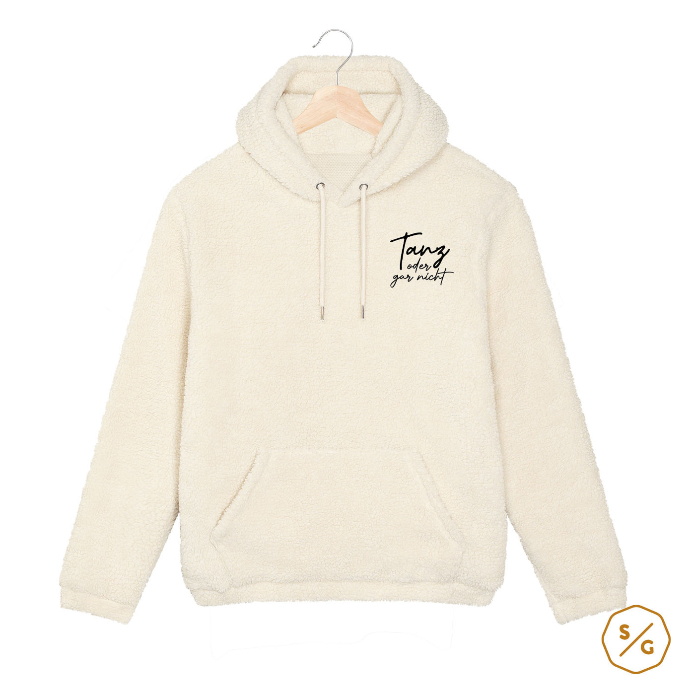 EMBROIDERED SHERPA HOODIE • TANZ ODER GAR NICHT