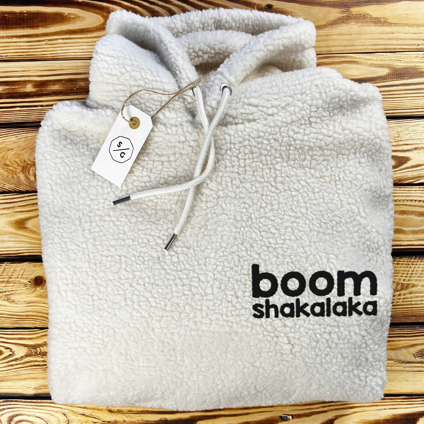 BESTICKTER SHERPA HOODIE • BOOM SHAKALAKA