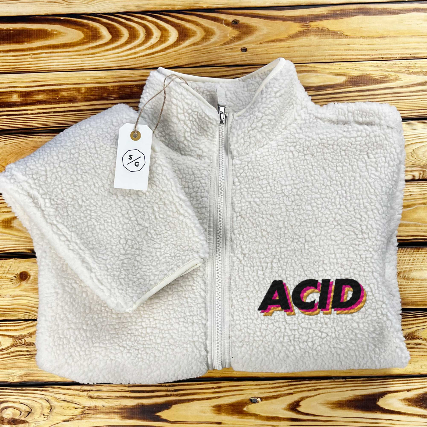 EMBROIDERED SHERPA JACKET • ACID