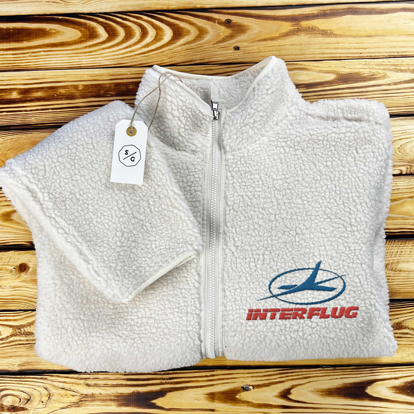 EMBROIDERED SHERPA JACKET • INTERFLUG