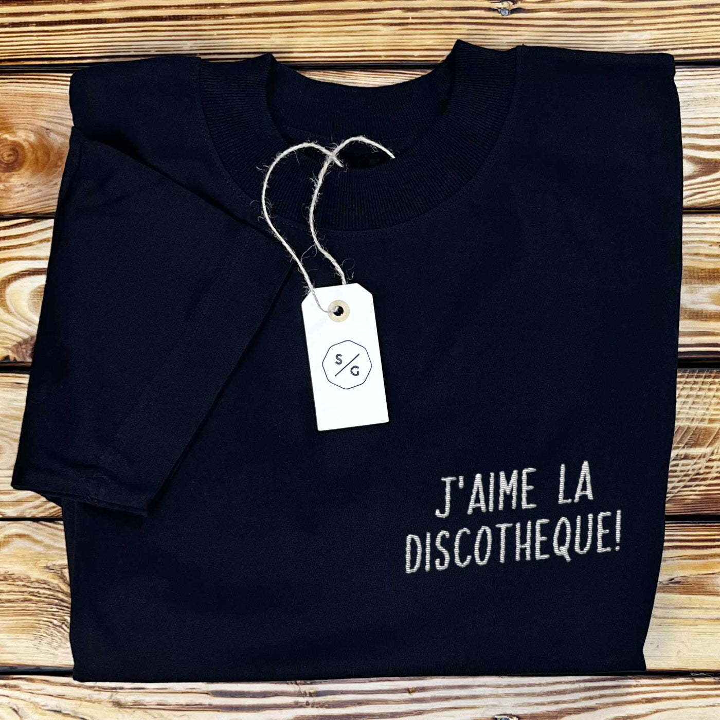 BESTICKTES SHIRT OVERSIZED • J'AIME LA DISCOTEQUE!