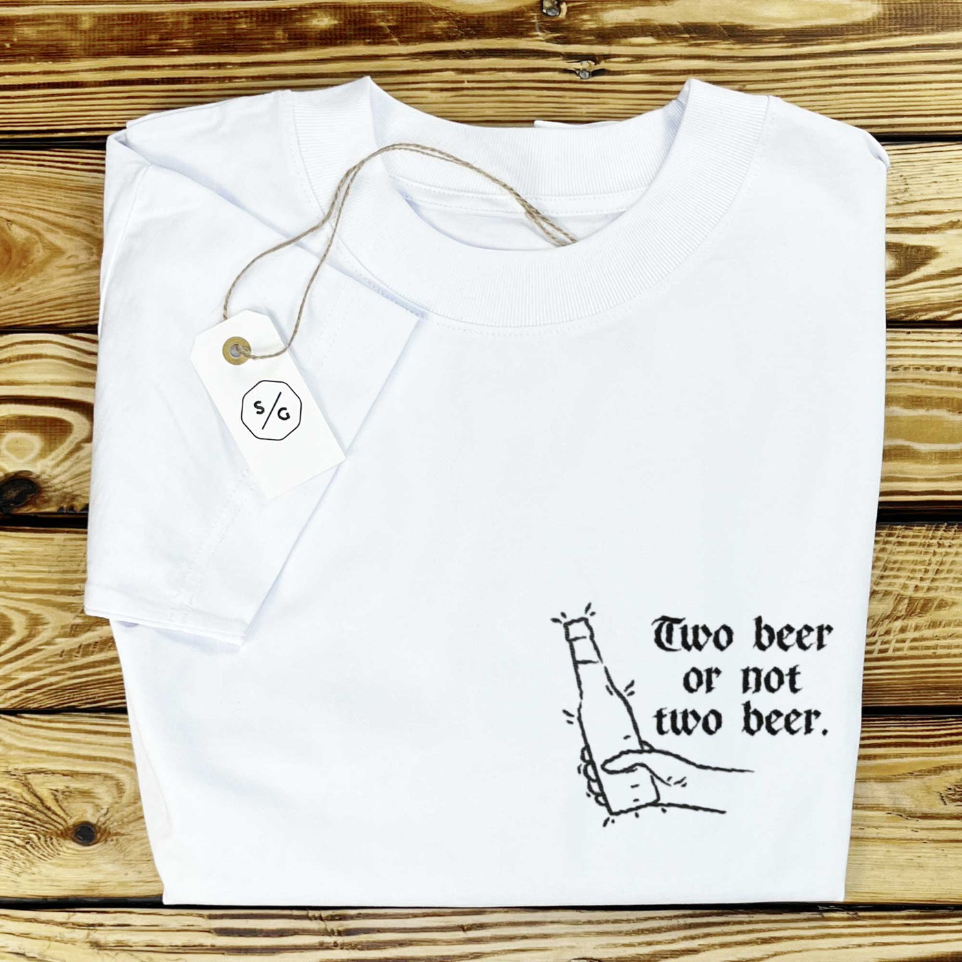 BESTICKTES SHIRT OVERSIZED • TWO BEER