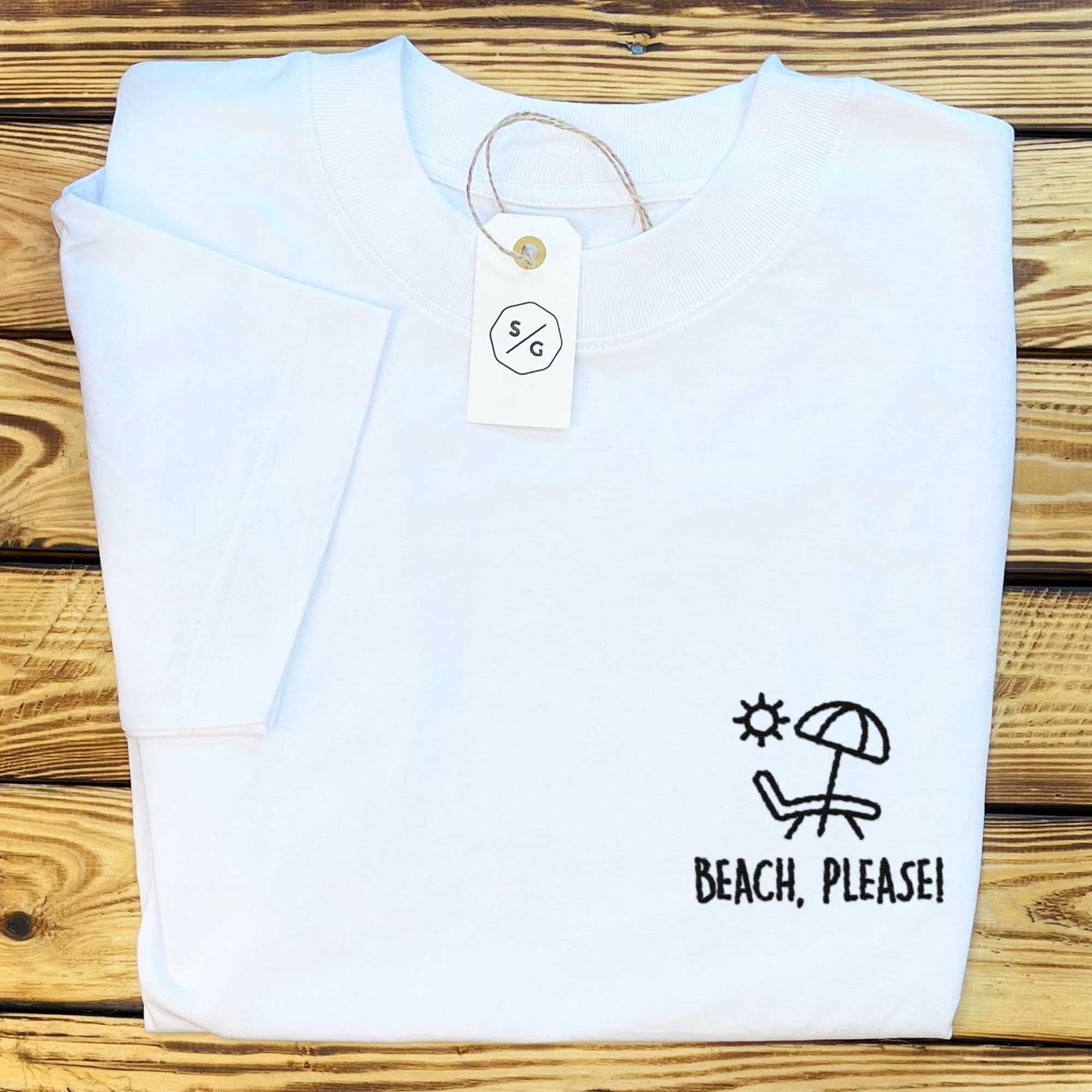 BESTICKTES SHIRT OVERSIZED • BEACH, PLEASE