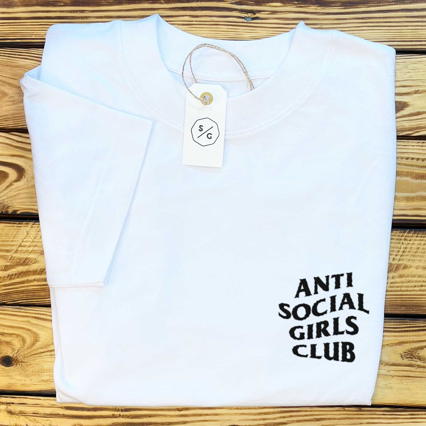 OVERSIZED EMBROIDERED SHIRT • ANTI SOCIAL GIRLS CLUB