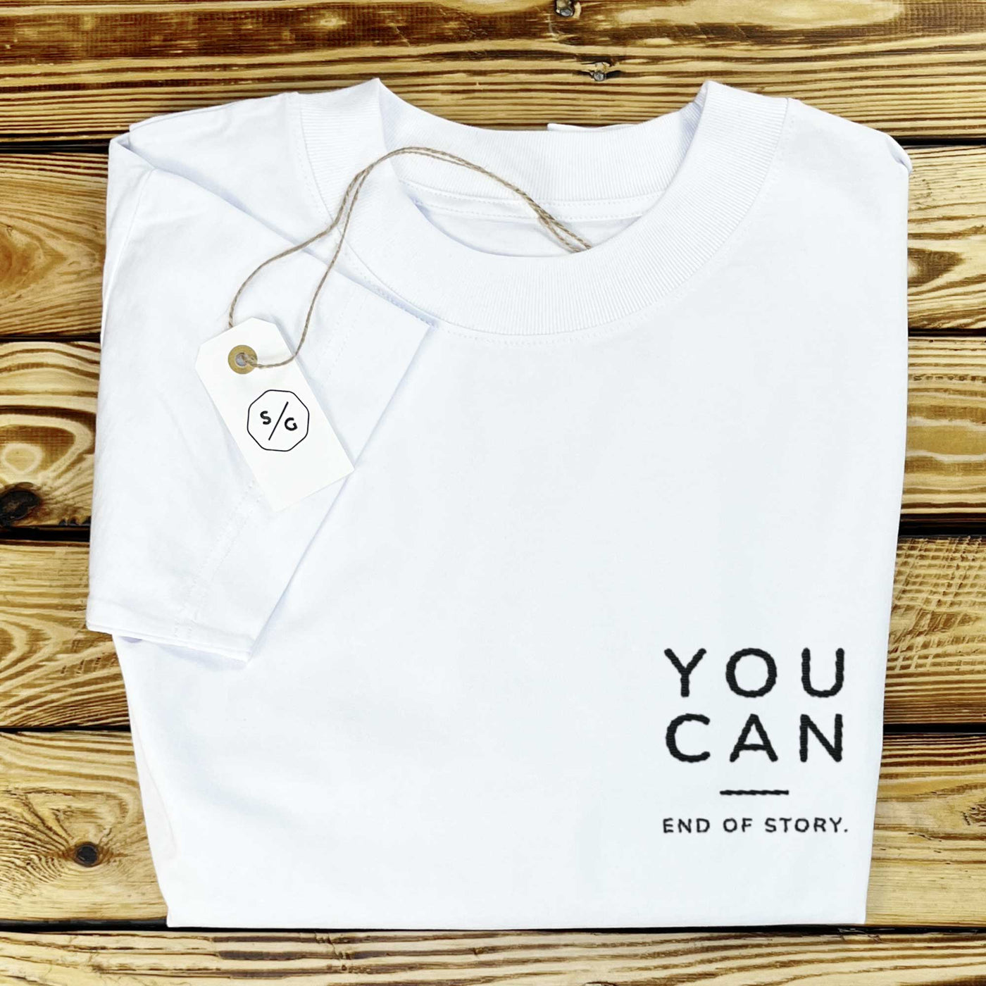 BESTICKTES SHIRT OVERSIZED • YOU CAN - END OF STORY.