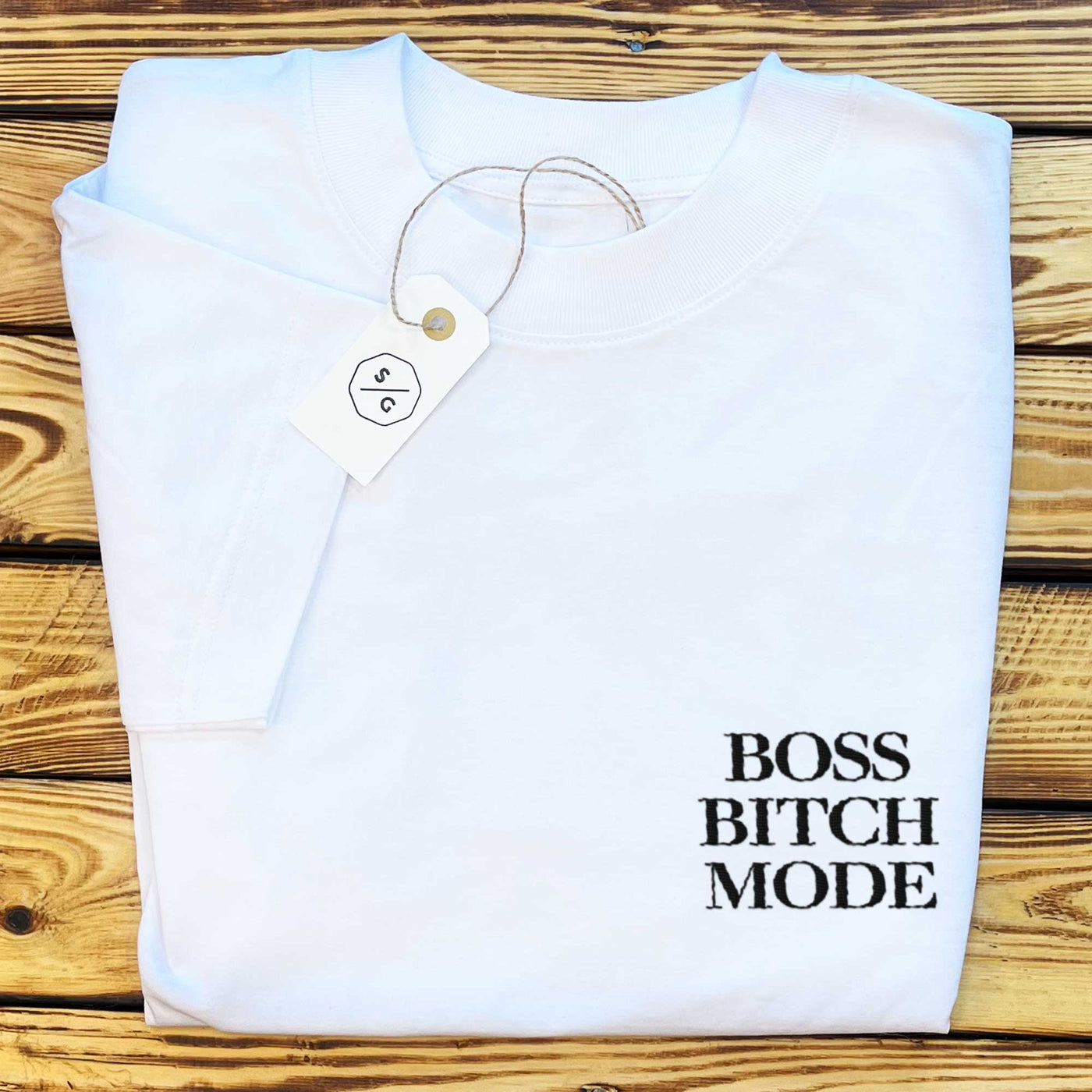 OVERSIZED EMBROIDERED SHIRT • BOSS BITCH MODE