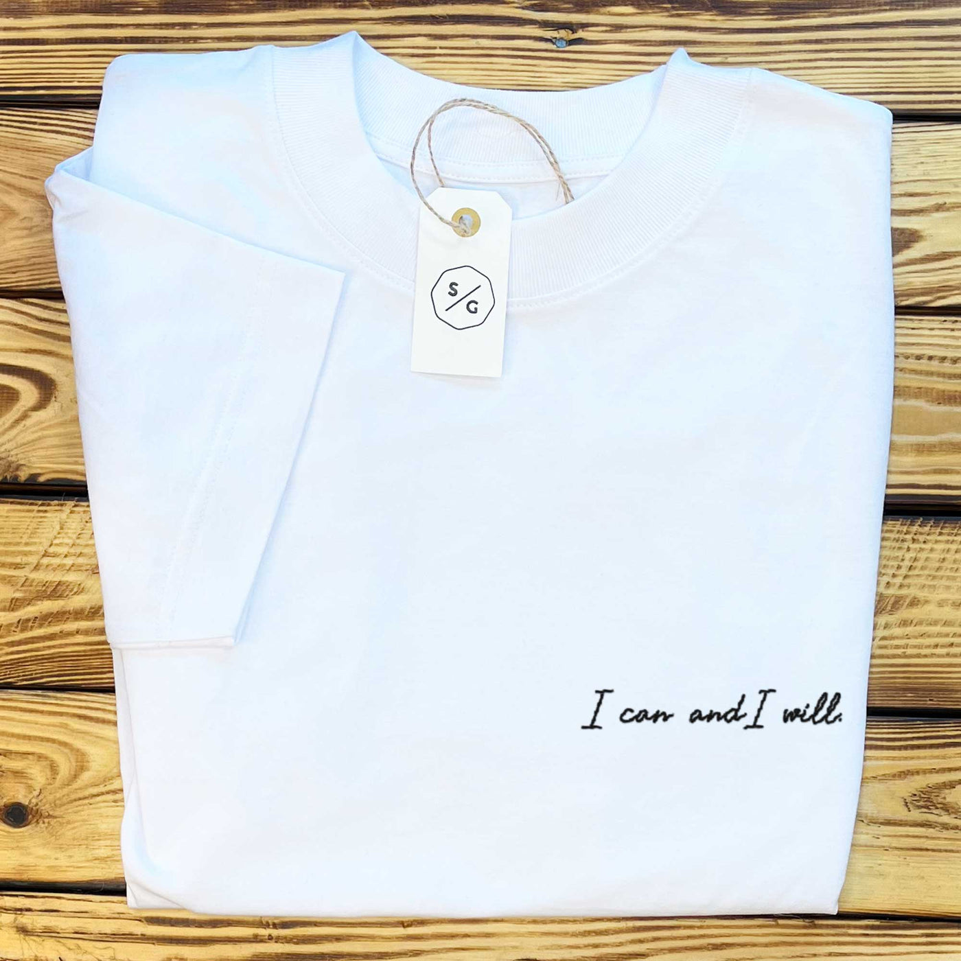 BESTICKTES SHIRT OVERSIZED • I CAN AND I WILL