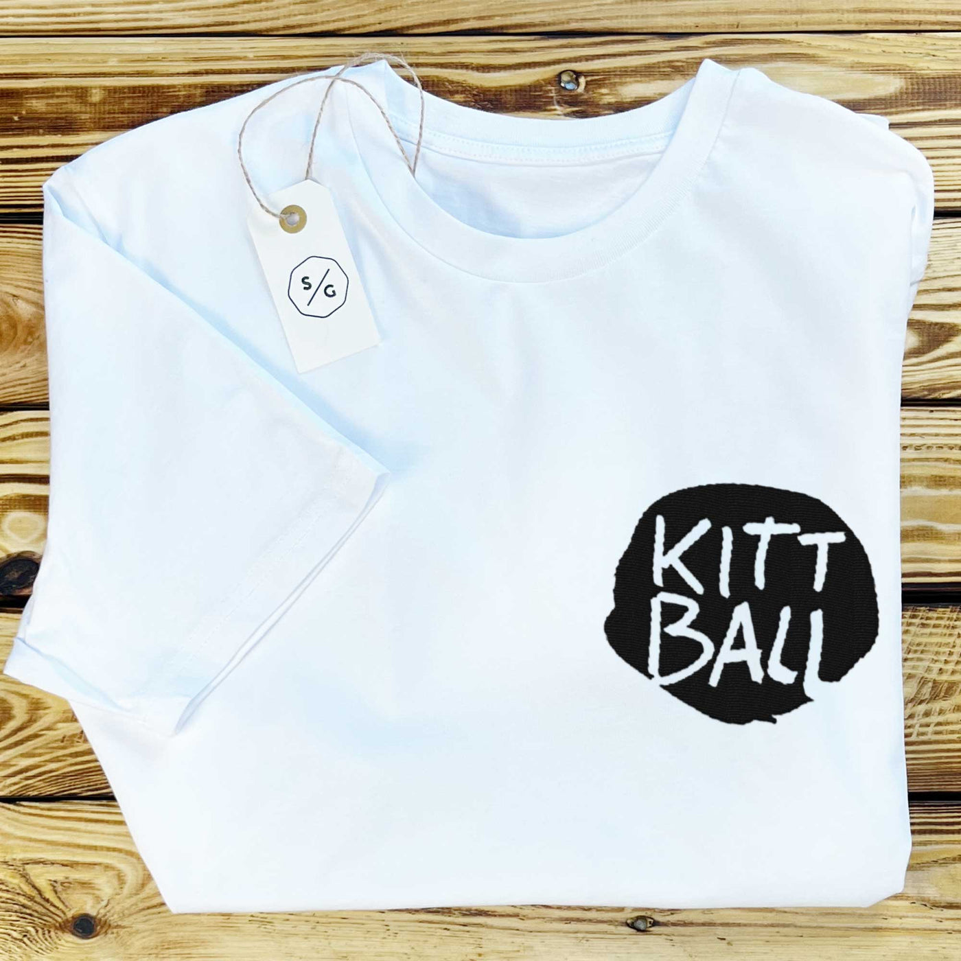 BESTICKTES T-SHIRT KLEID • LOGO KITTBALL RECORDS