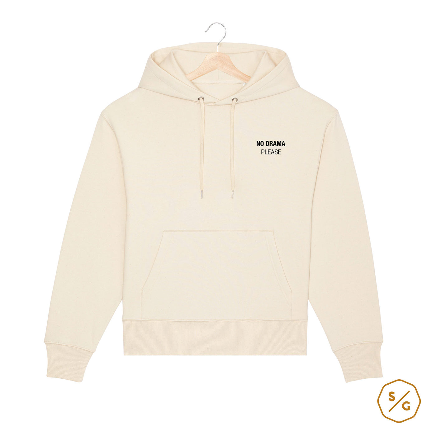 BESTICKTER HOODIE OVERSIZED • NO DRAMA PLEASE