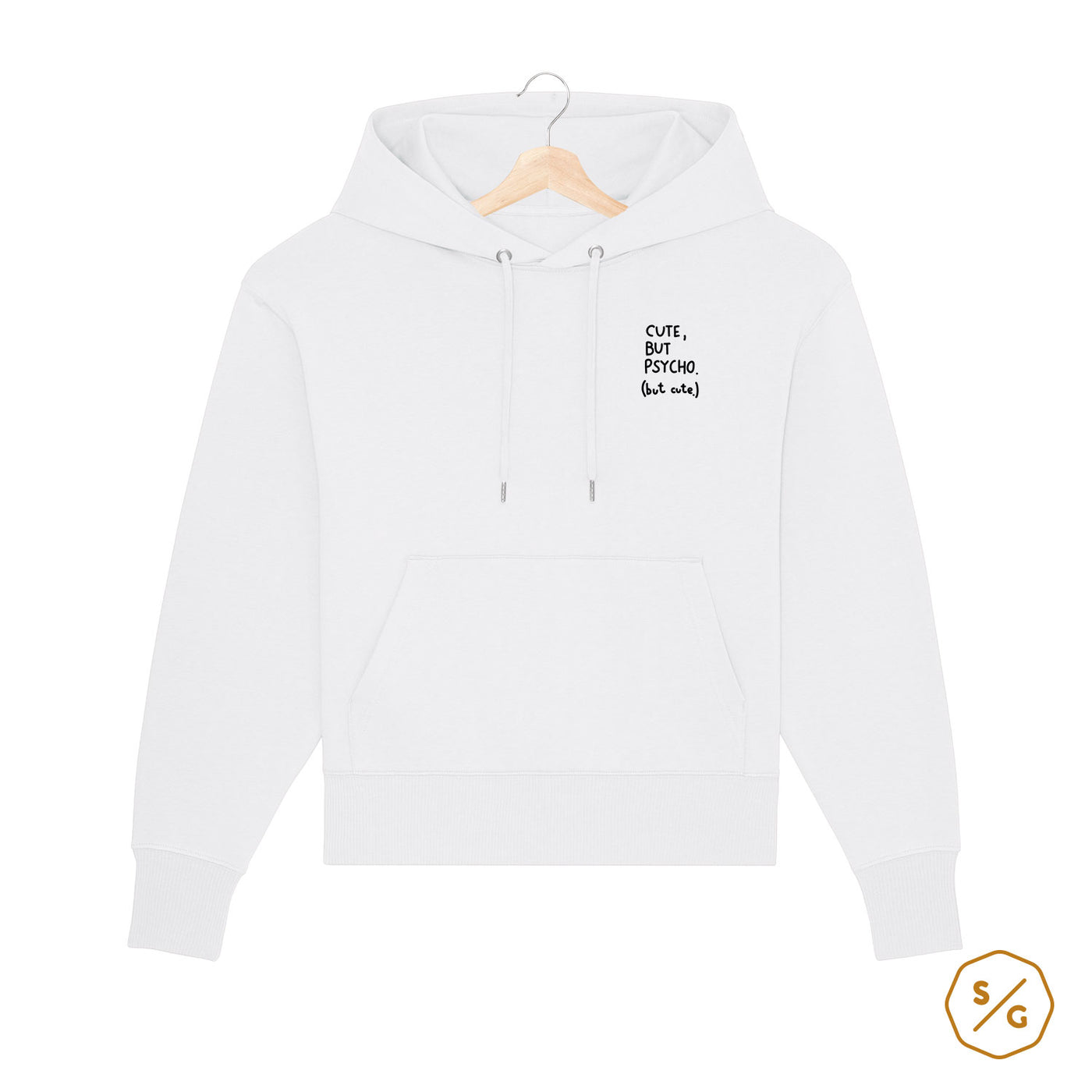 BESTICKTER HOODIE OVERSIZED • CUTE, BUT PSYCHO (BUT CUTE.)