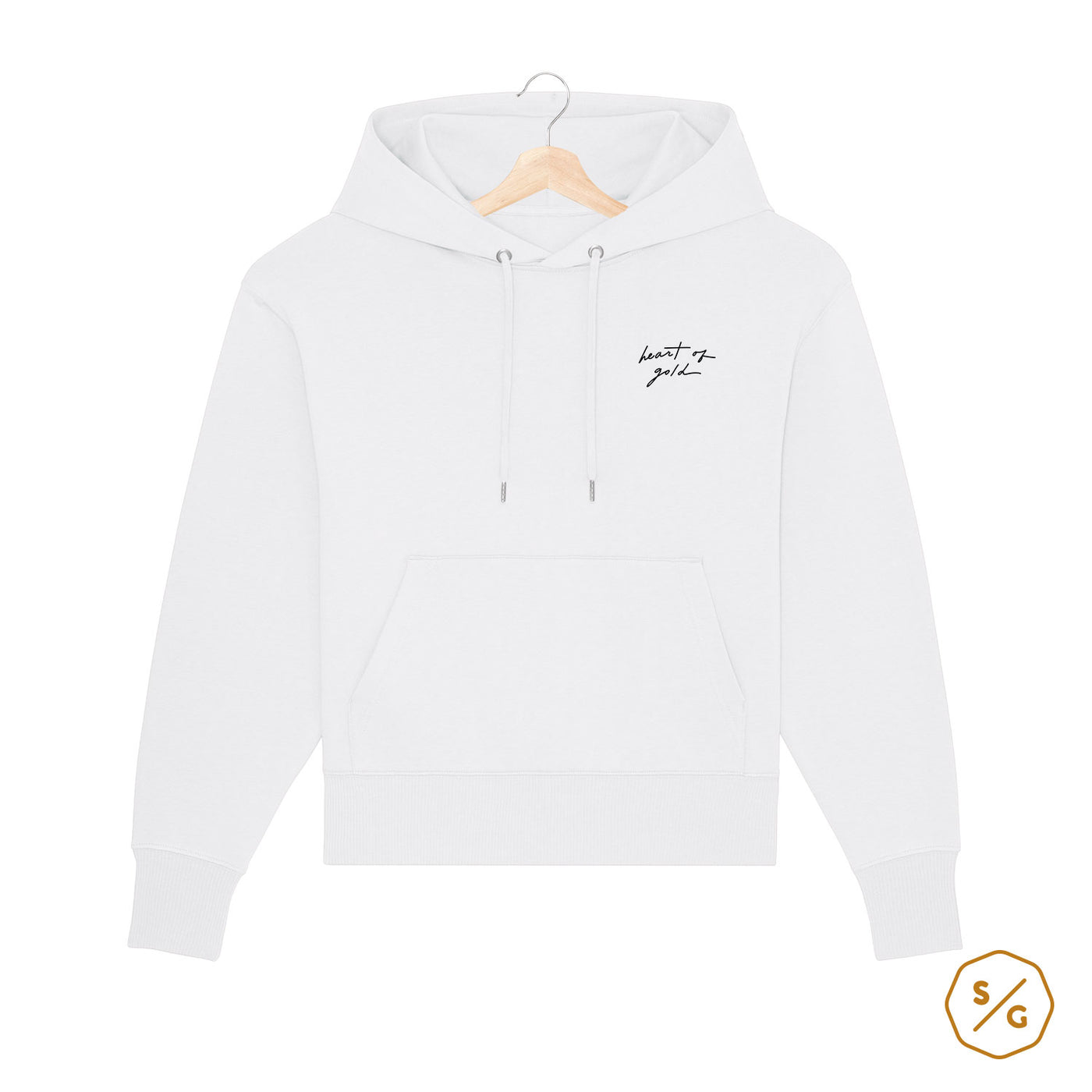 BESTICKTER HOODIE OVERSIZED • HEART OF GOLD