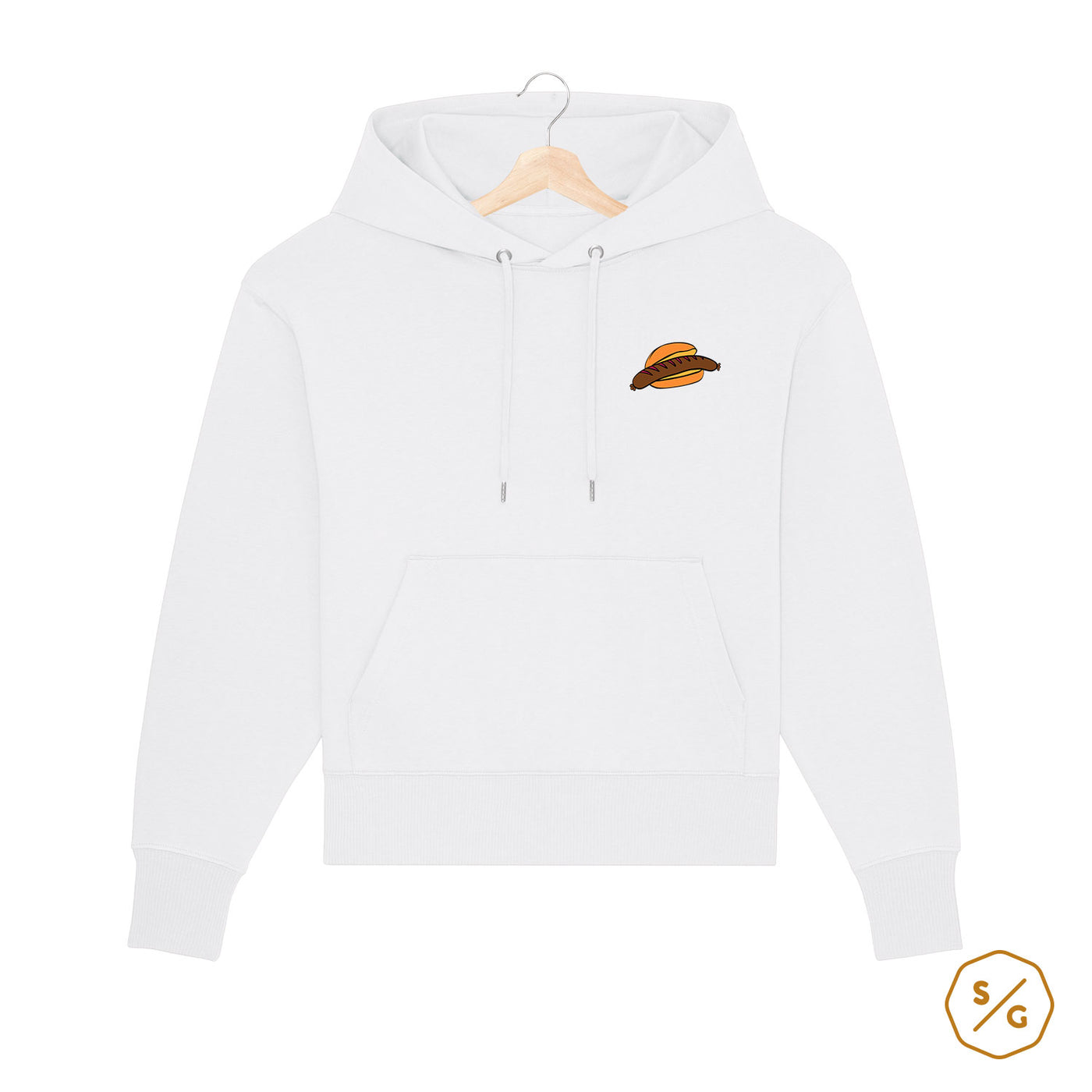 EMBROIDERED HOODIE OVERSIZED • BRATWURST