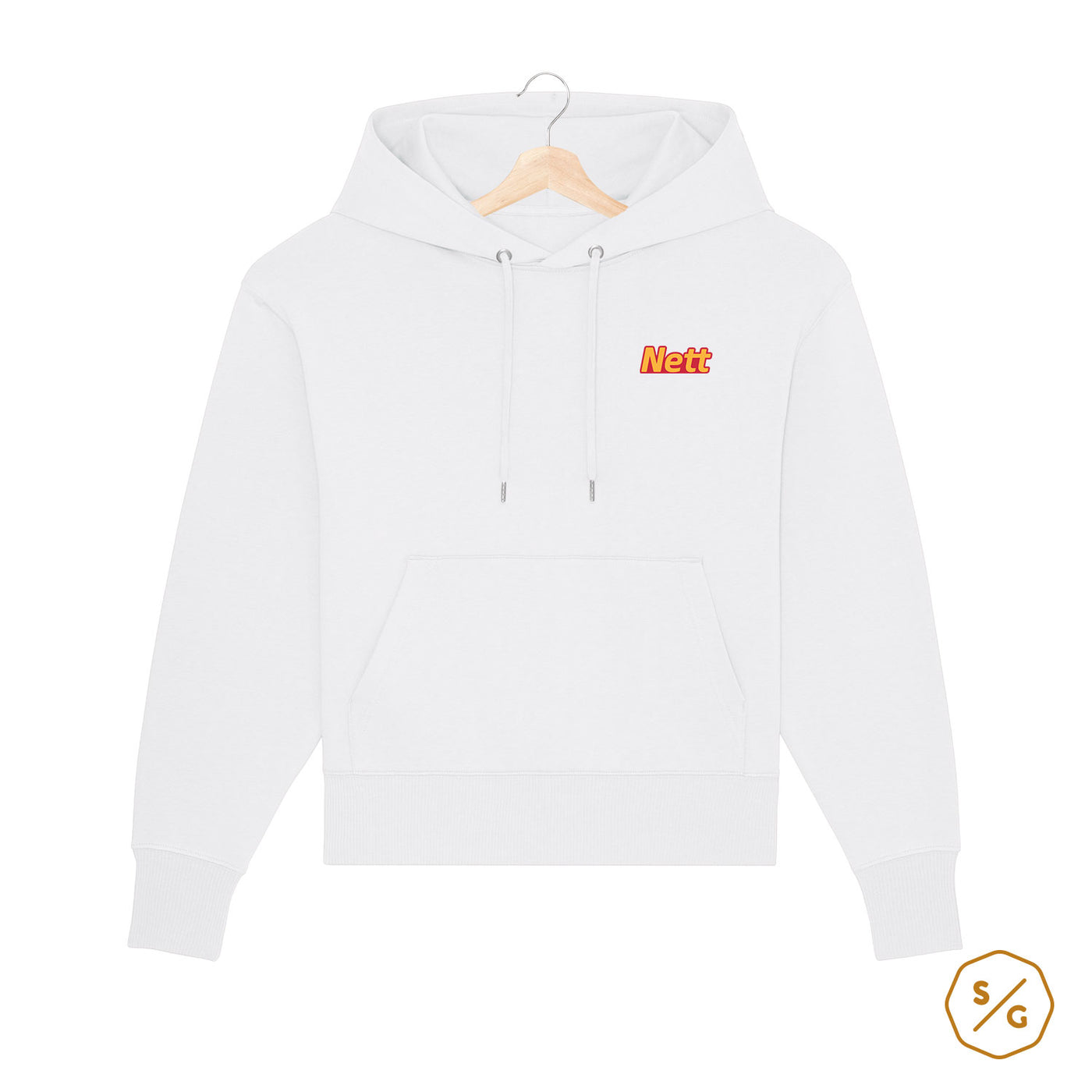 BESTICKTER HOODIE OVERSIZED • NETT