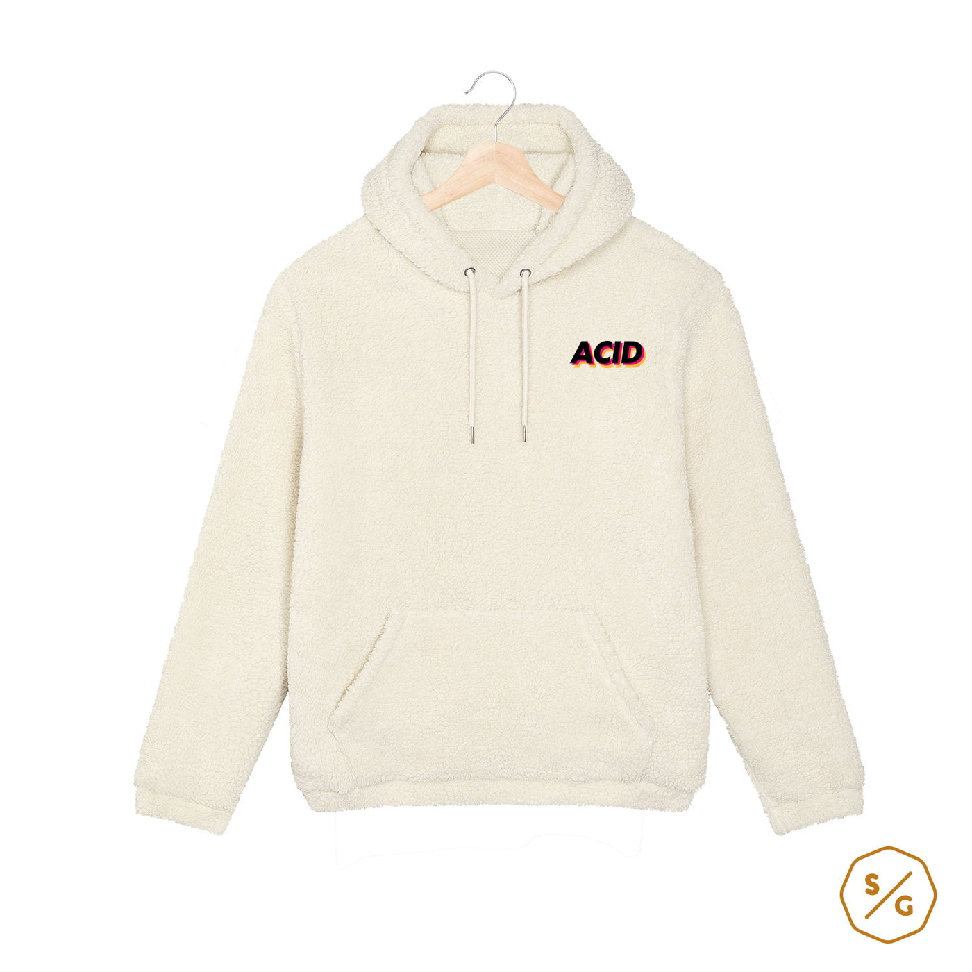 EMBROIDERED SHERPA HOODIE • ACID