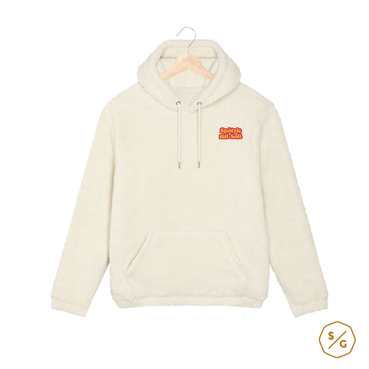 BESTICKTER SHERPA HOODIE • SPÄTZLE MIT SOSS