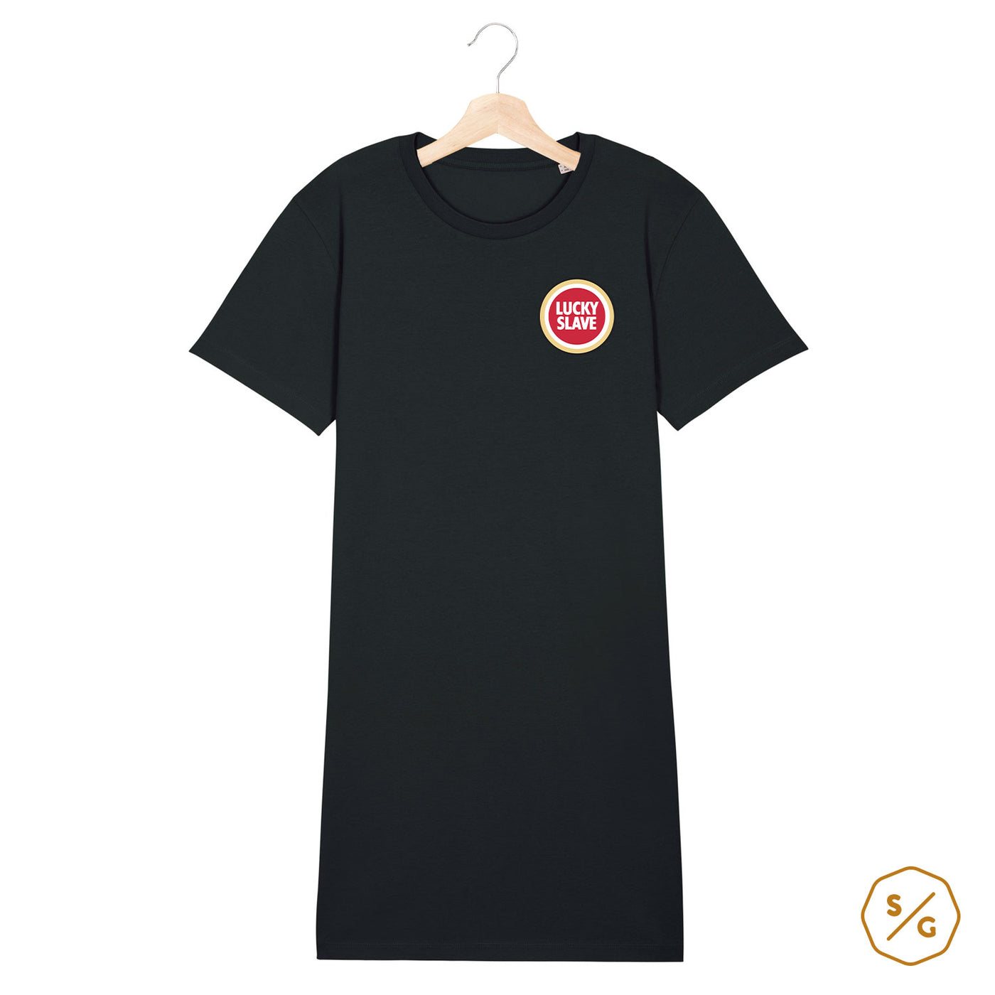 EMBROIDERED T-SHIRT DRESS • LUCKY SLAVE