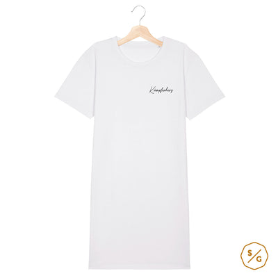 BESTICKTES T-SHIRT KLEID • KÄMPFERHERZ