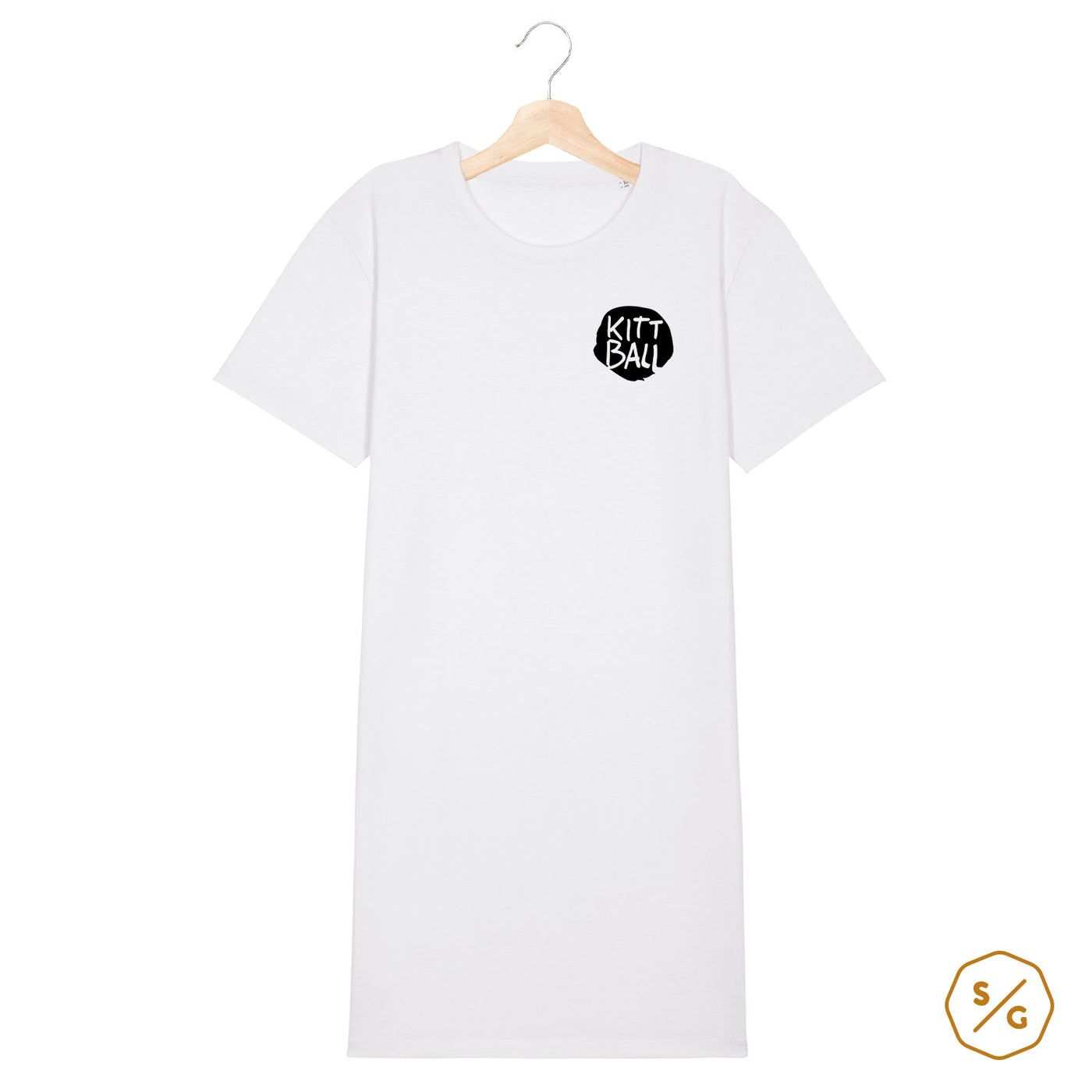 BESTICKTES T-SHIRT KLEID • LOGO KITTBALL RECORDS