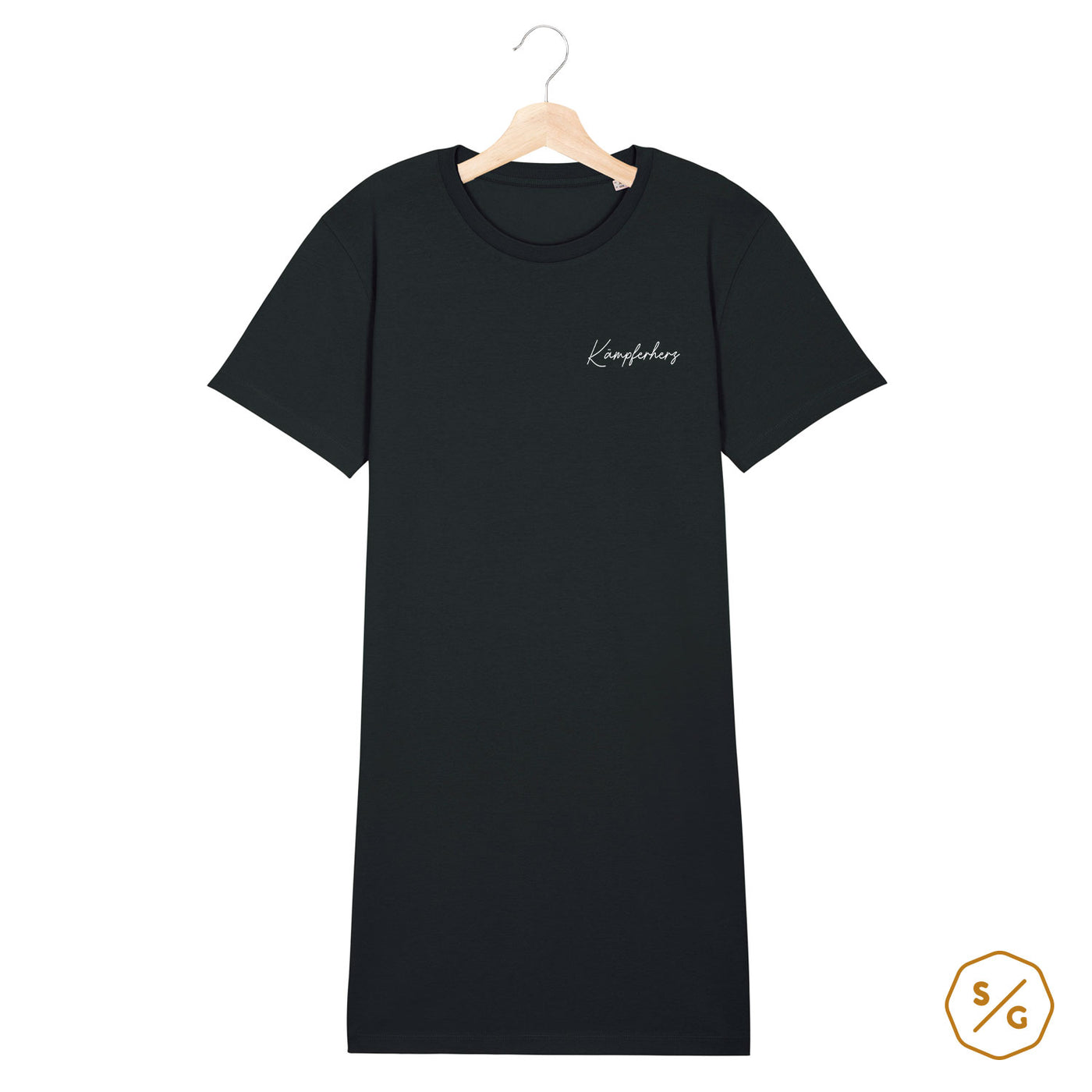 BESTICKTES T-SHIRT KLEID • KÄMPFERHERZ