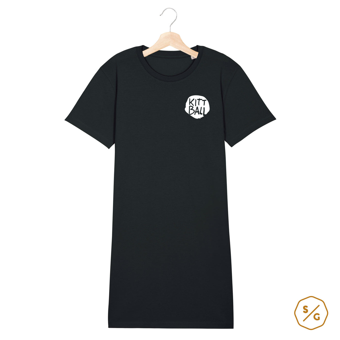 BESTICKTES T-SHIRT KLEID • LOGO KITTBALL RECORDS