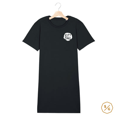 BESTICKTES T-SHIRT KLEID • LOGO KITTBALL RECORDS