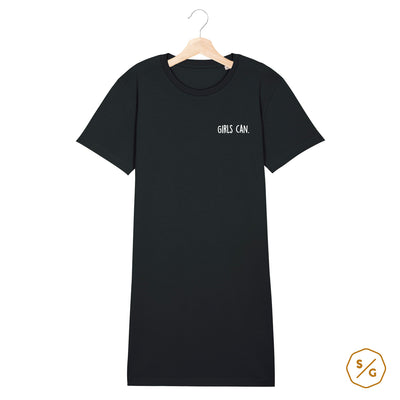 BESTICKTES T-SHIRT KLEID • GIRLS CAN