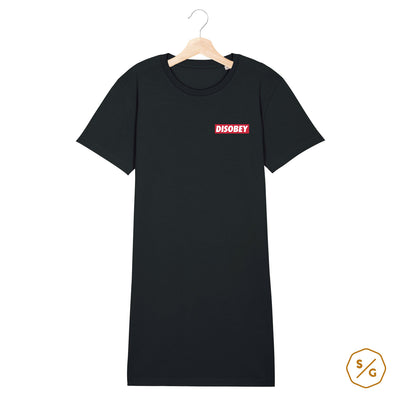 BESTICKTES T-SHIRT KLEID • DISOBEY