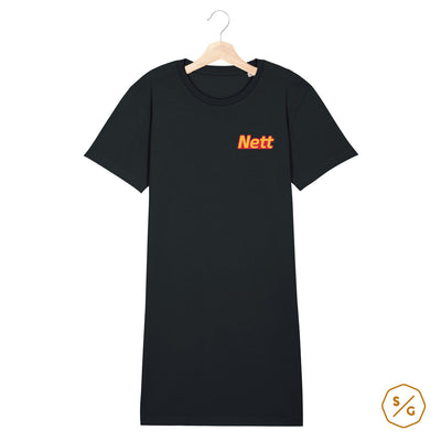 BESTICKTES T-SHIRT KLEID • NETT