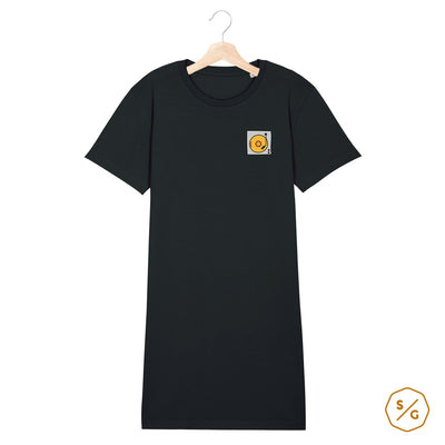 BESTICKTES T-SHIRT KLEID • TURNTABLE SKETCH COLOR