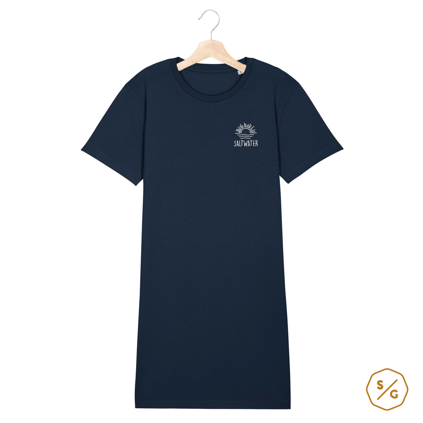 BESTICKTES T-SHIRT KLEID • SALTWATER