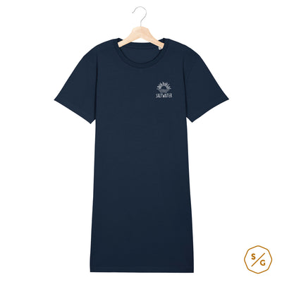 BESTICKTES T-SHIRT KLEID • SALTWATER