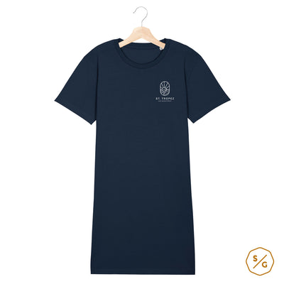 BESTICKTES T-SHIRT KLEID • ST. TROPEZ AM BAGGERSEE