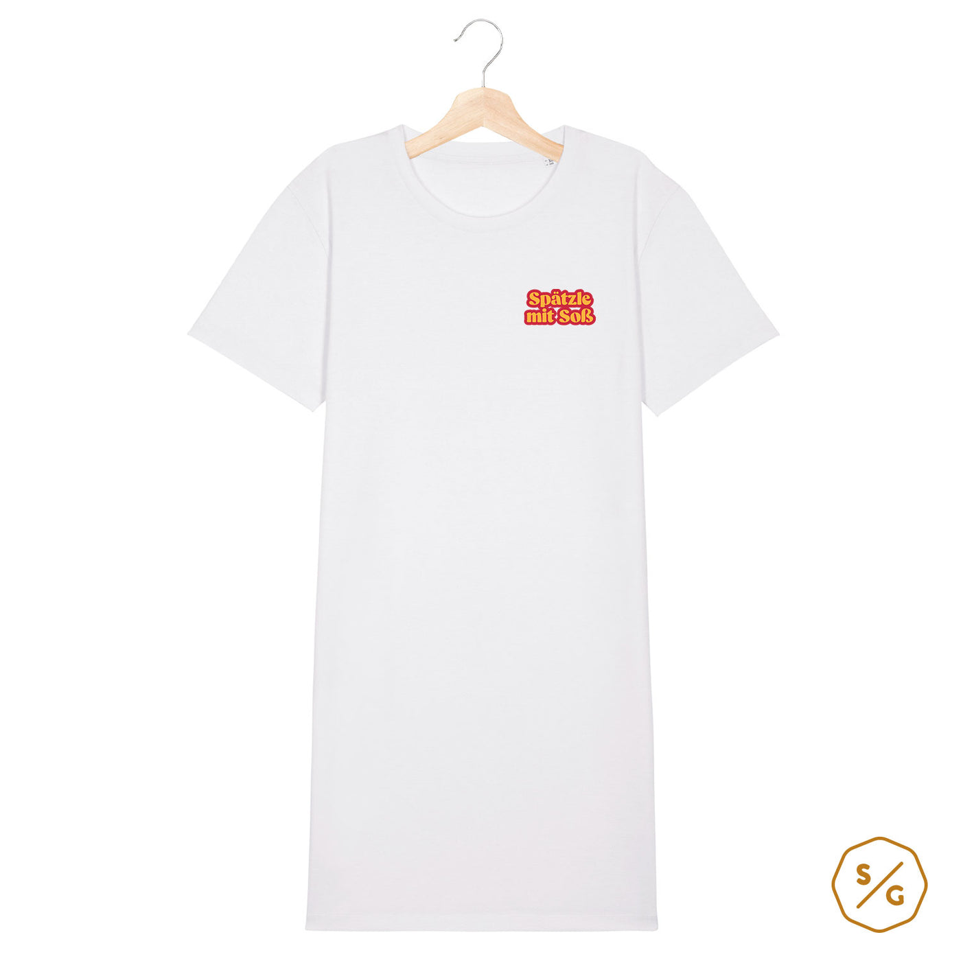 BESTICKTES T-SHIRT KLEID • SPÄTZLE MIT SOSS