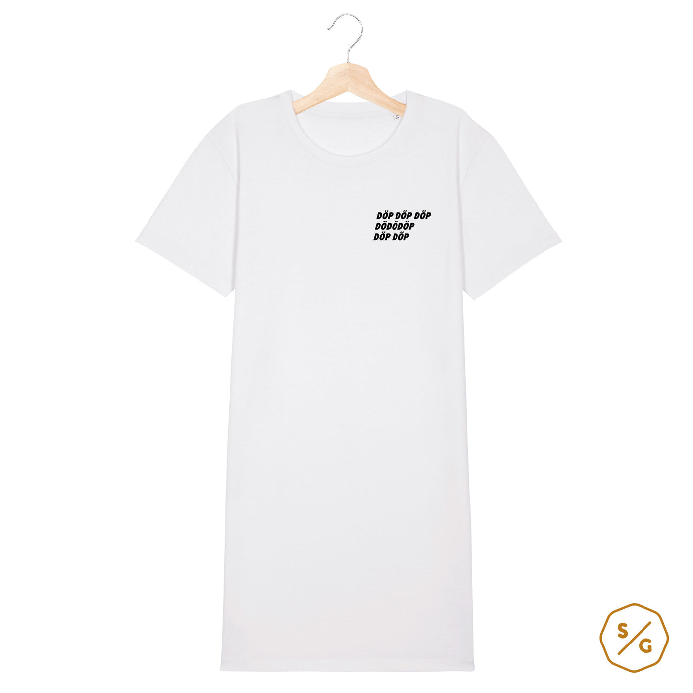 BESTICKTES T-SHIRT KLEID • DÖP DÖP DÖP DÖDÖDÖP DÖP DÖP