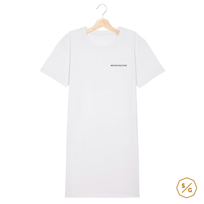 BESTICKTES T-SHIRT KLEID • NOFUCKSGIVEN