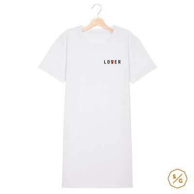 BESTICKTES T-SHIRT KLEID • LOSER/LOVER