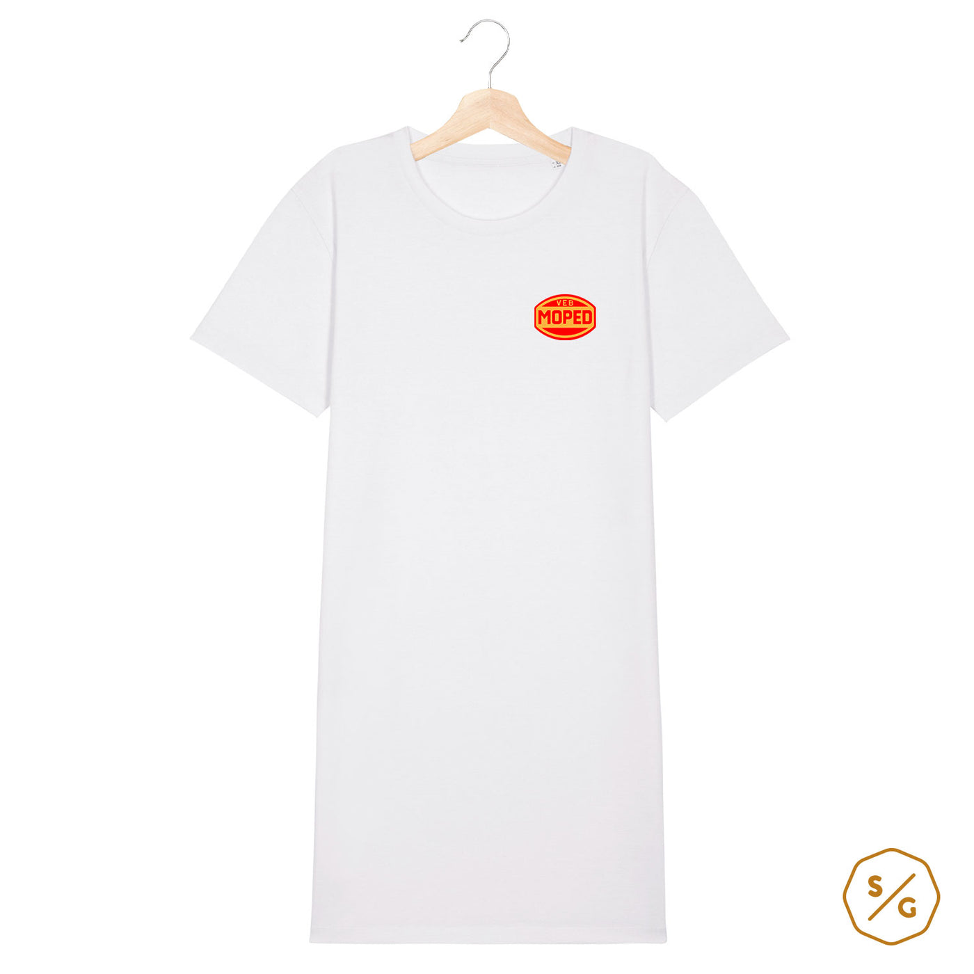 BESTICKTES T-SHIRT KLEID • VEB MOPED