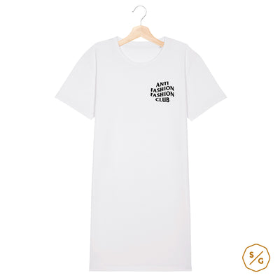 BESTICKTES T-SHIRT KLEID • ANTI FASHION FASHION CLUB