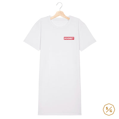 BESTICKTES T-SHIRT KLEID • DISOBEY