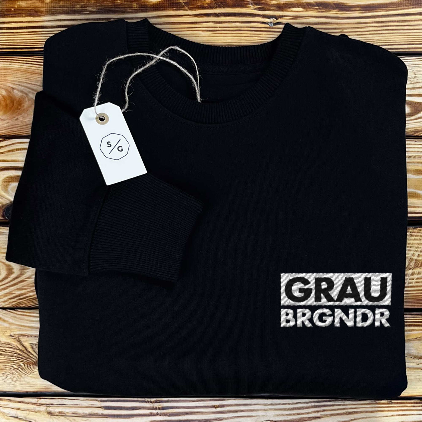 EMBROIDERED SWEATER • GRAU BRGNDR