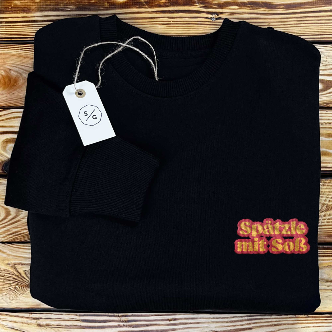 BESTICKTER SWEATER • SPÄTZLE MIT SOSS