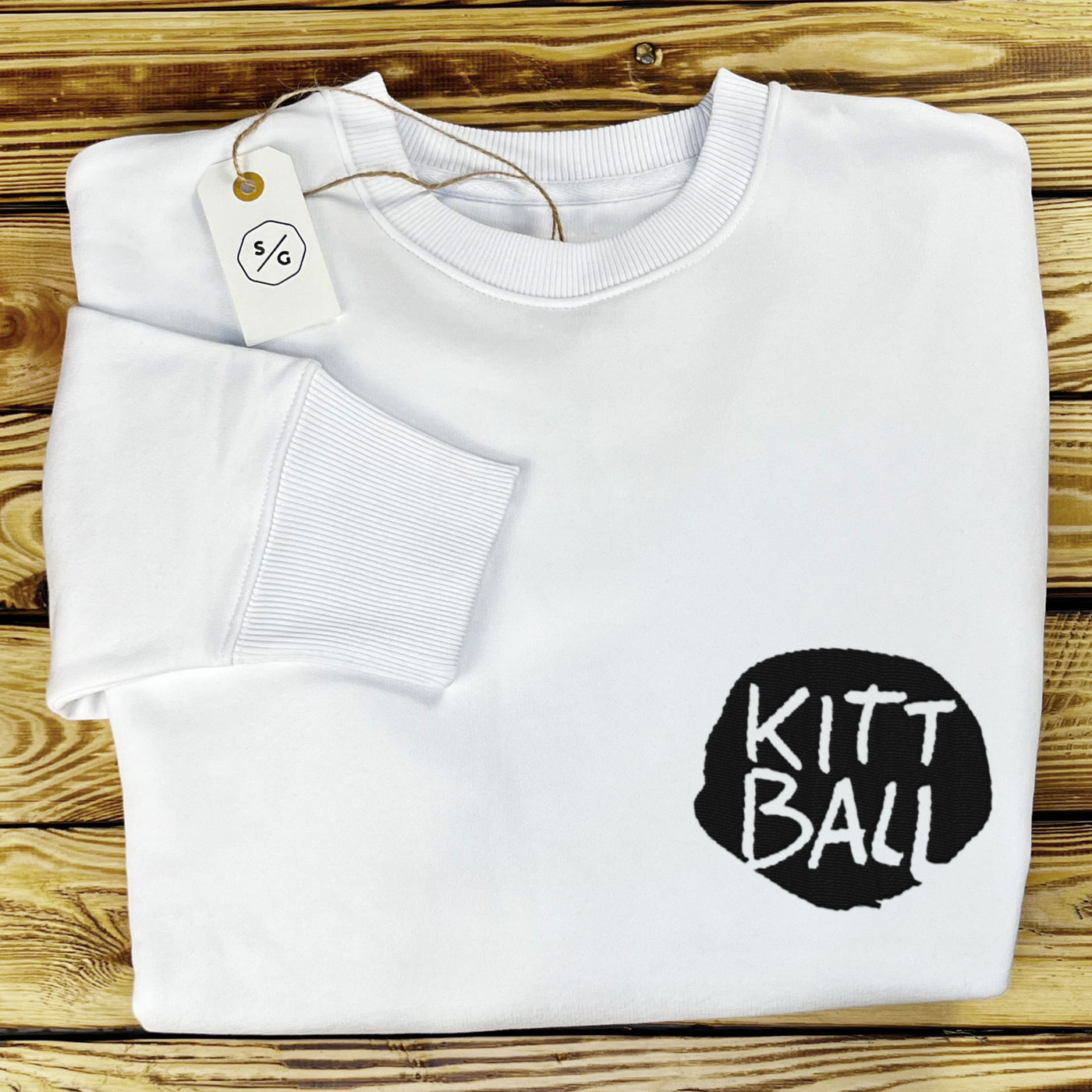 BESTICKTER SWEATER • LOGO KITTBALL RECORDS