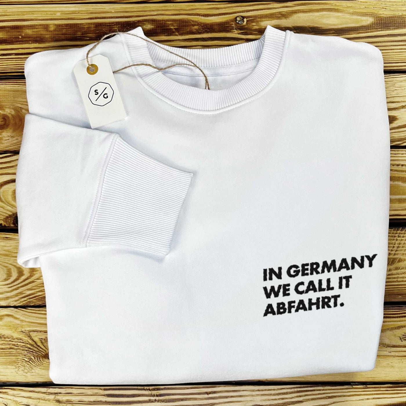 EMBROIDERED SWEATER • IN GERMANY WE CALL IT ABFAHRT