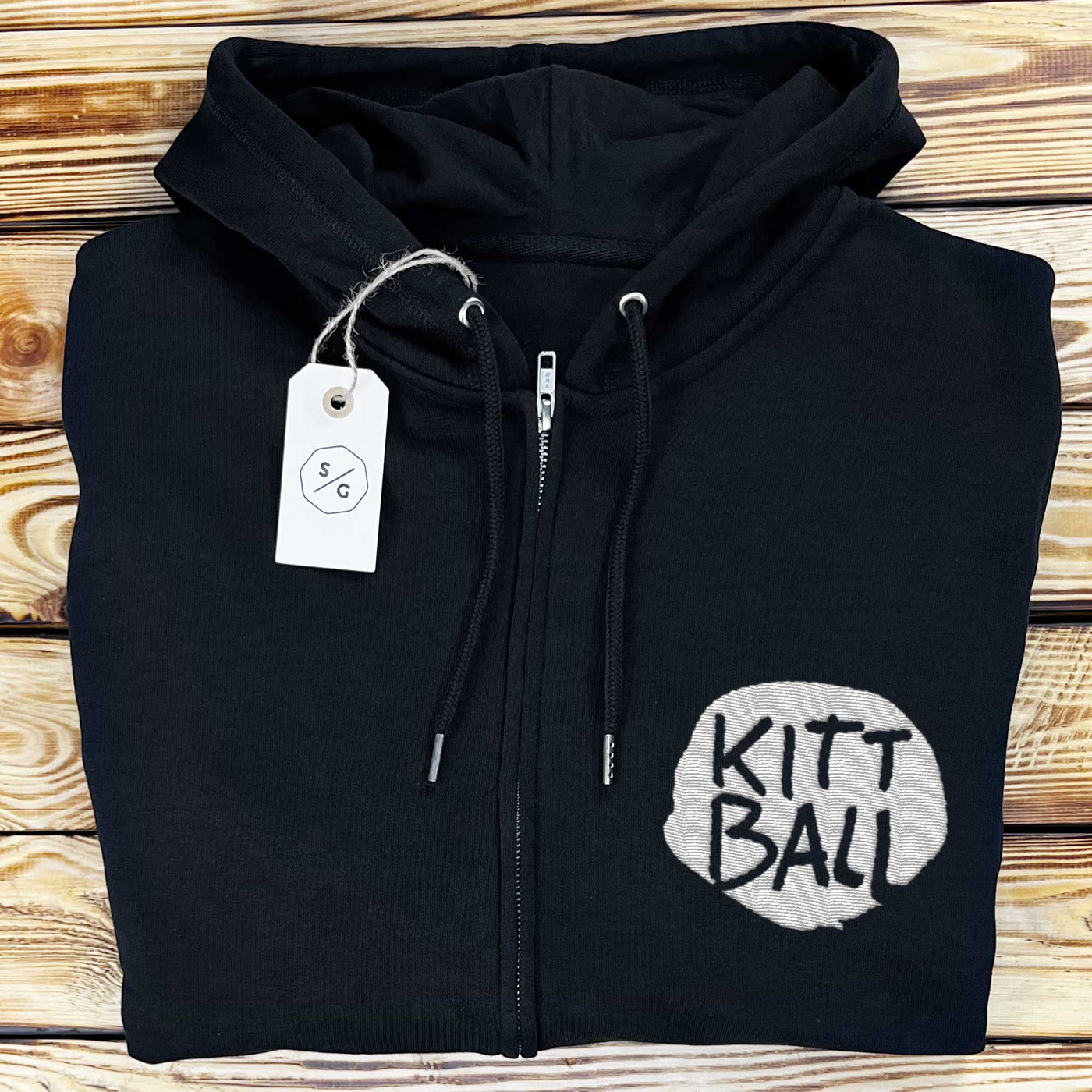 BESTICKTER ZIPPER HOODIE • LOGO KITTBALL RECORDS