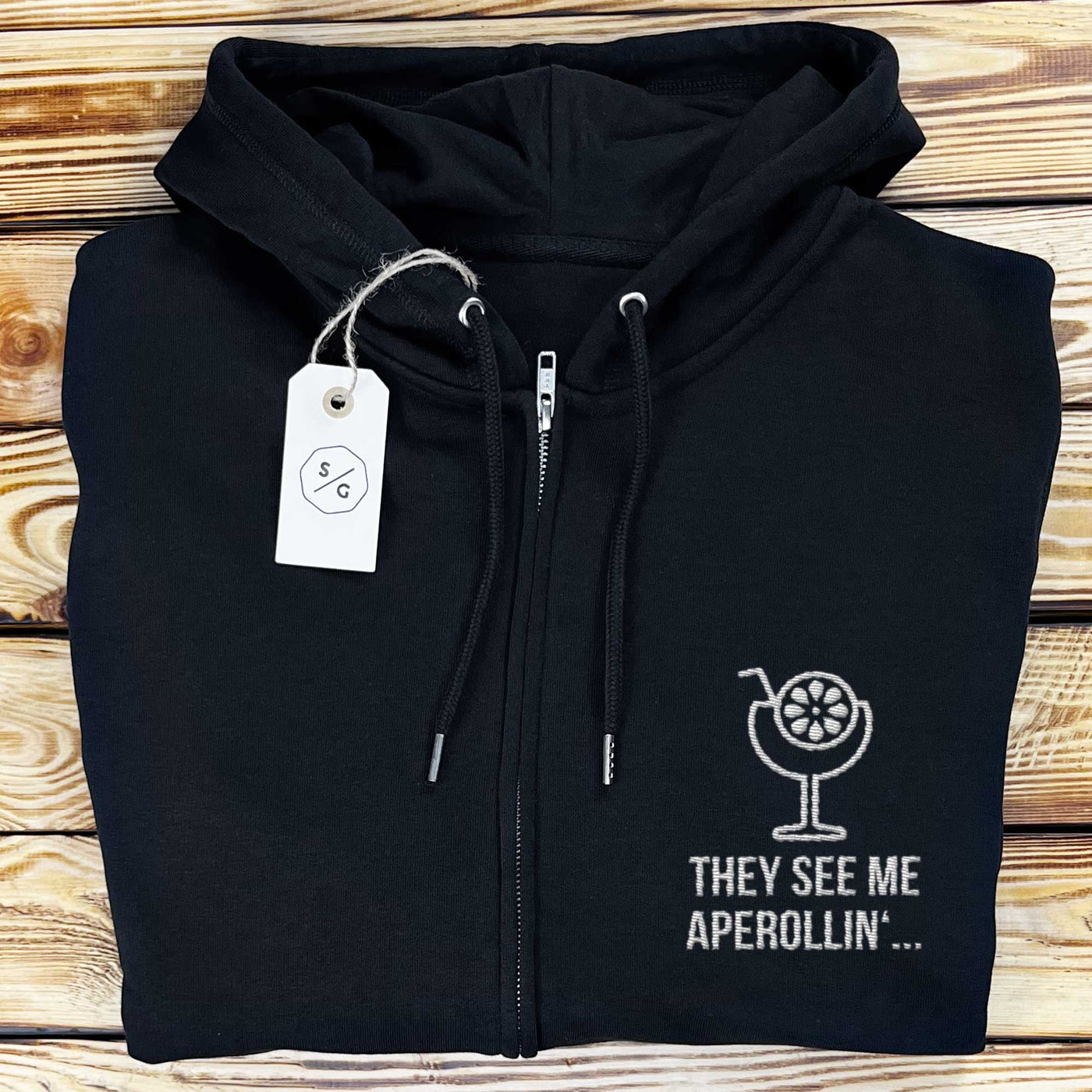 BESTICKTER ZIPPER HOODIE • THEY SEE ME APEROLLIN'