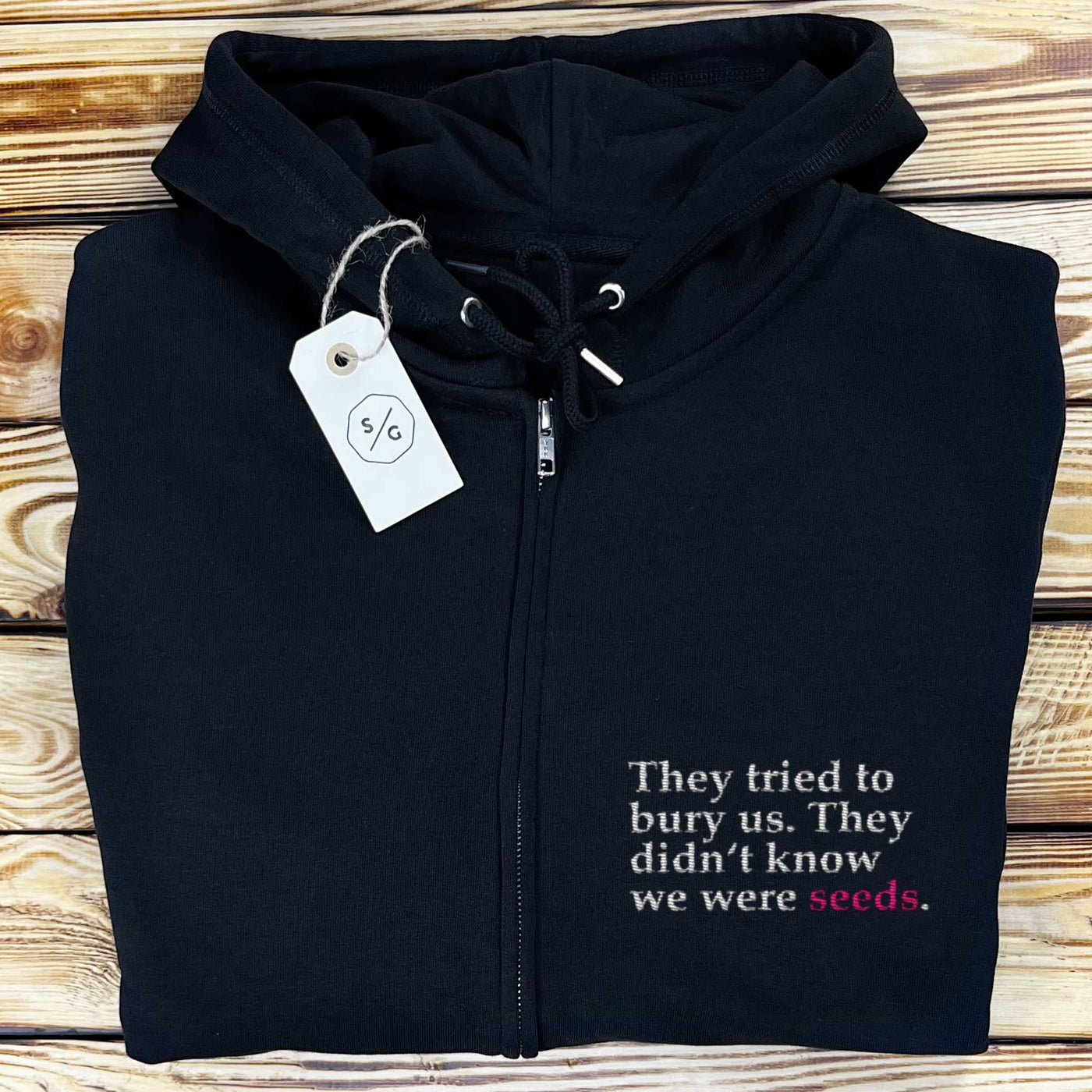 BESTICKTER ZIPPER HOODIE • THEY TRIED TO BURY US